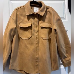 Avec Les Filles Camel Oversized Shirt Jacket